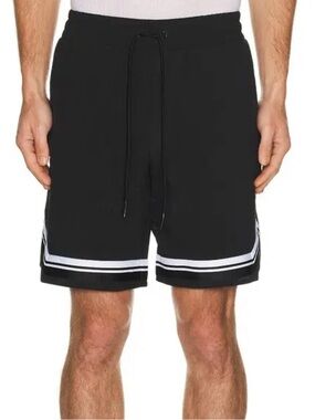 ALO Yoga Black Athletic Shorts with White Stripe